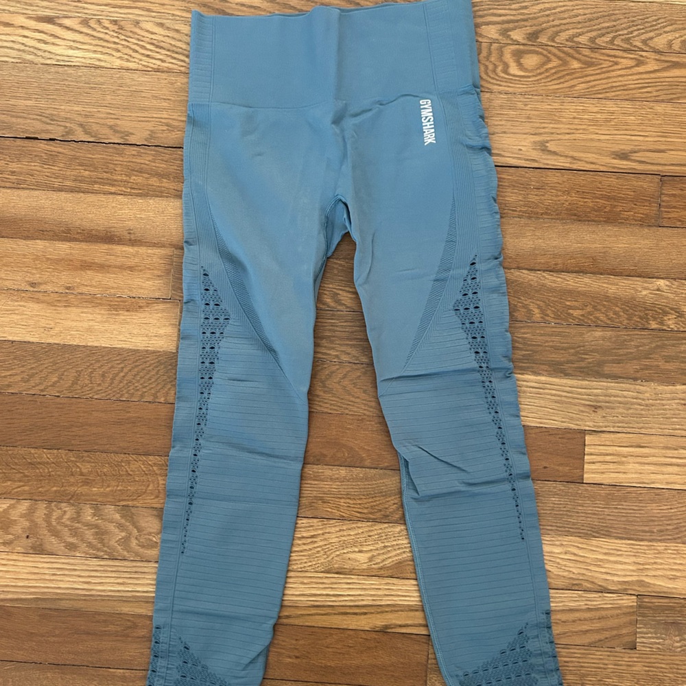 Gymshark Slate Performance Leggings with Mesh Detail